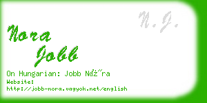 nora jobb business card